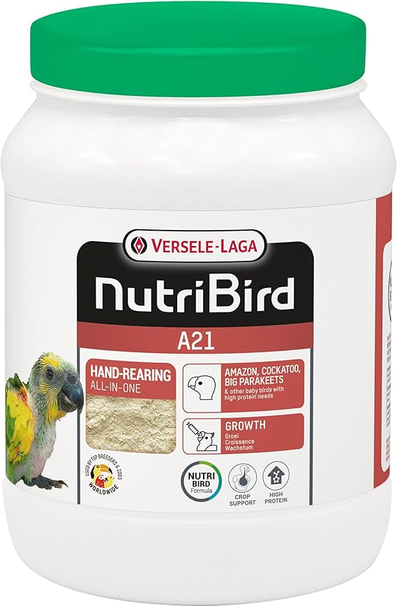 Versele Laga NutriBird A21 Hand Rearing Food for Amazons, Cockatoos, Large Parakeets and Other Baby Birds 3kg