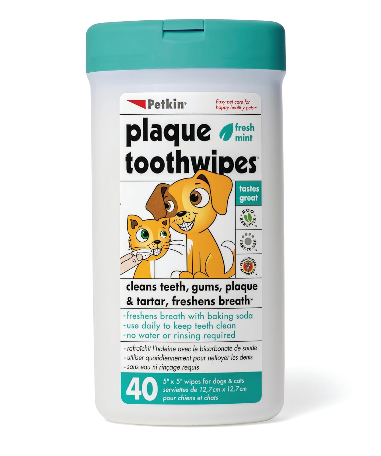 Petkin Tooth Wipes Tooth And Gum Cleanser