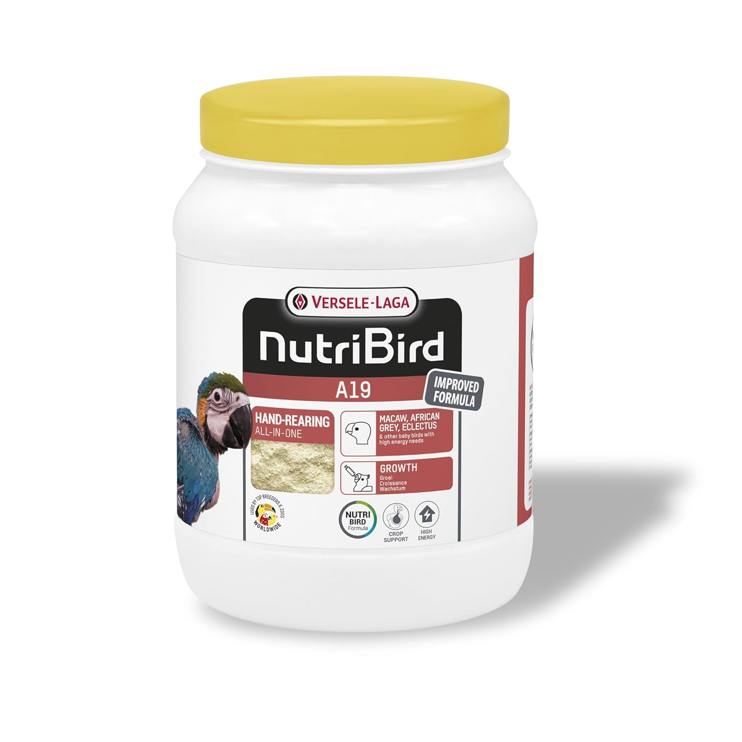 Versele Laga Nutribird A19 Hand Rearing Food For Macaws African Greys Eclectus Parrots And Other Baby Birds 800gm