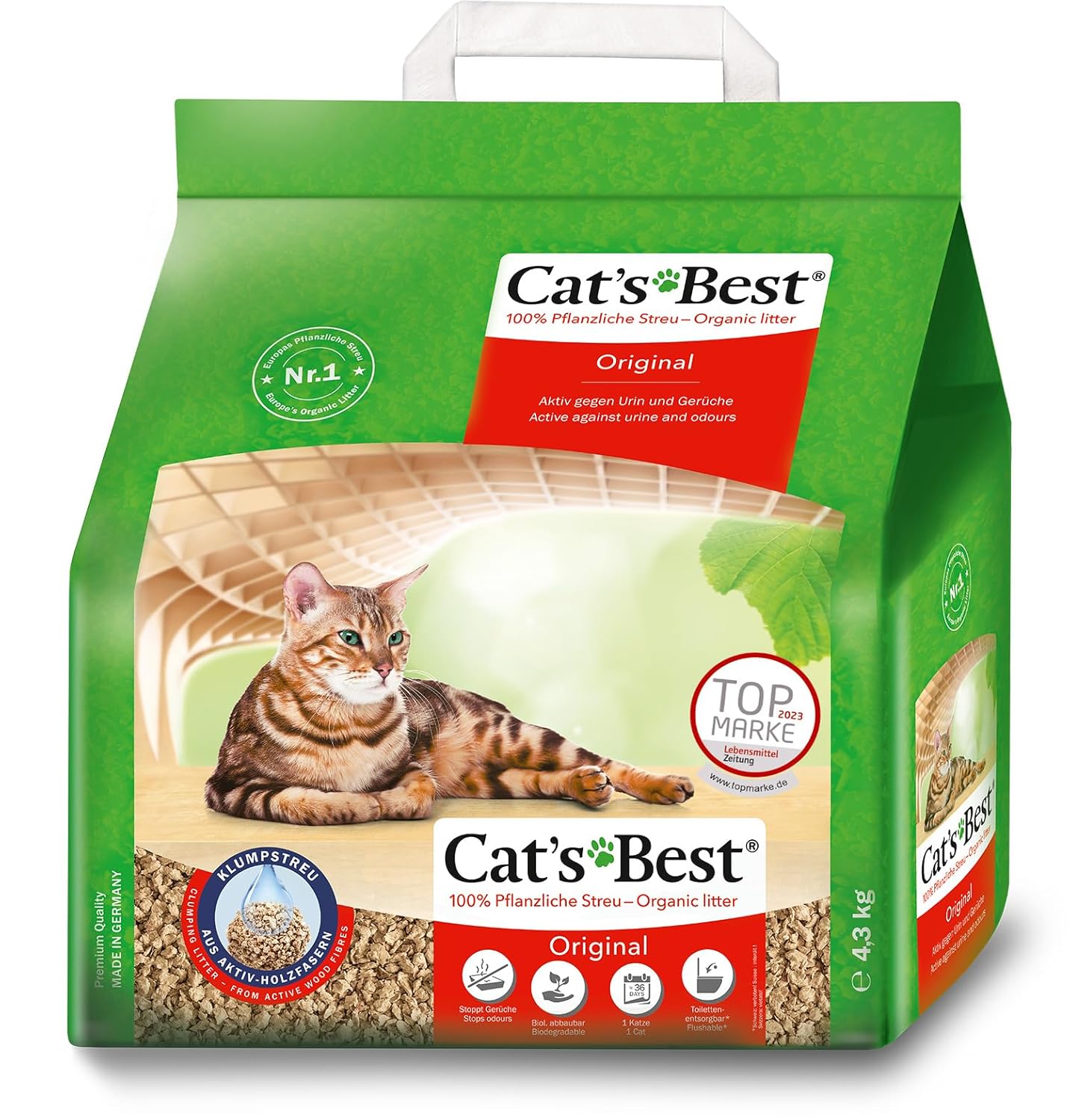 Cat S Best Okoplus Clumping Litter 4 3 Kgs