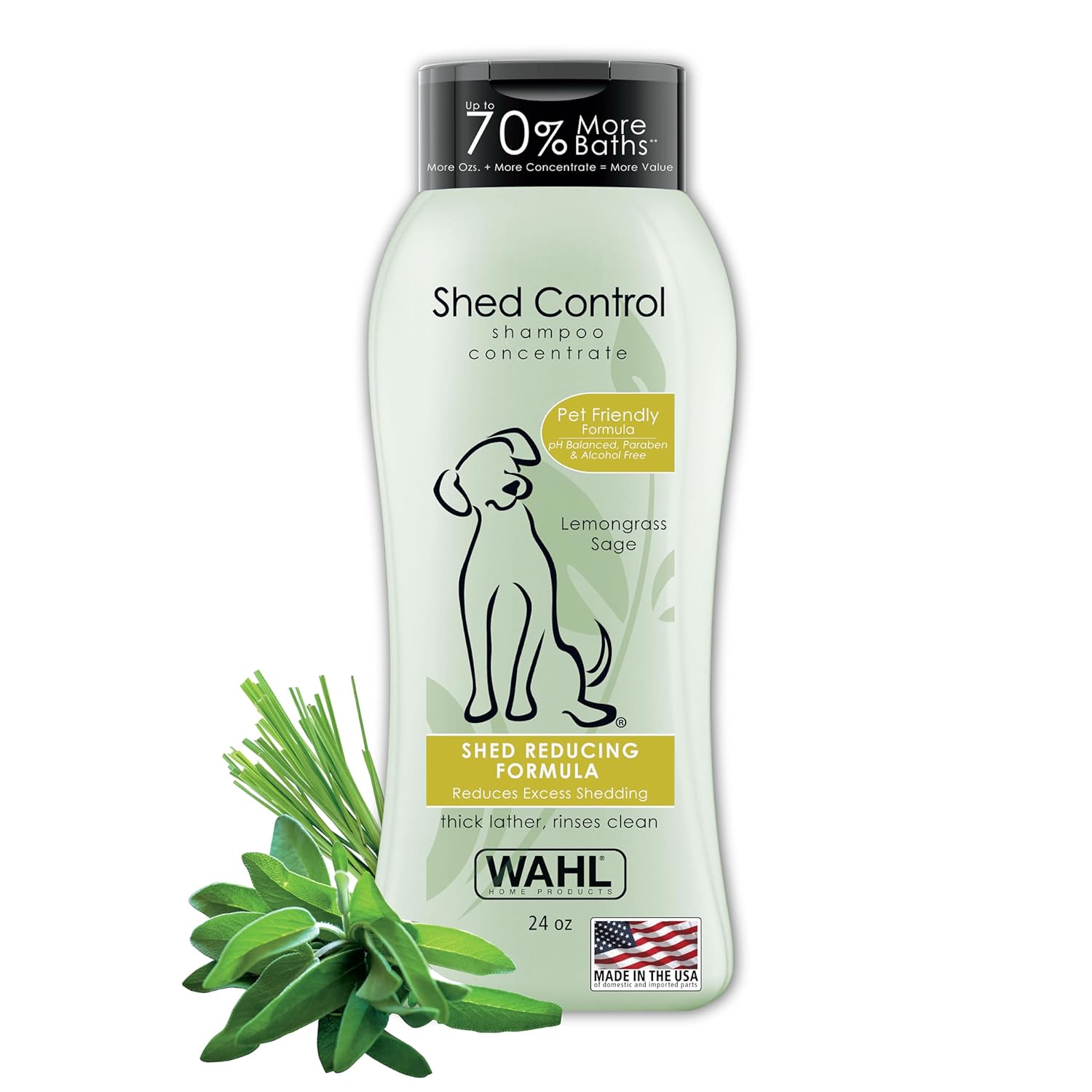 Wahl 820005 Shed Control Shampoo Lemongrass Sage 1 Piece