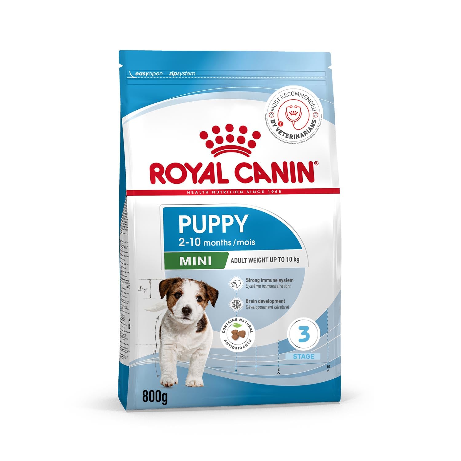 Royal Canin Mini Puppy Food Dry Food Supports Complex Natural Defence Digestive Health Supports Immune System 800 Grams
