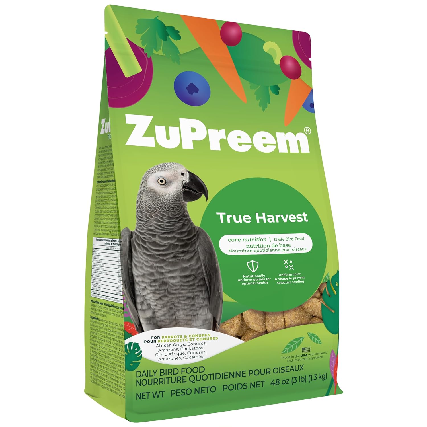 Zupreem Natural For Medium To Large Birds 1 4 Kilograms Multicolor All Life Stages Pellet