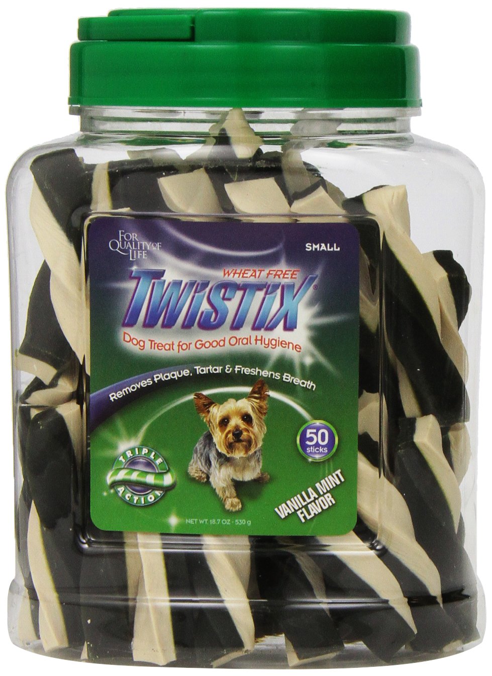 Twistix Npic Dog Dry Treat With Vanilla Mint Flavor 50 Count Small