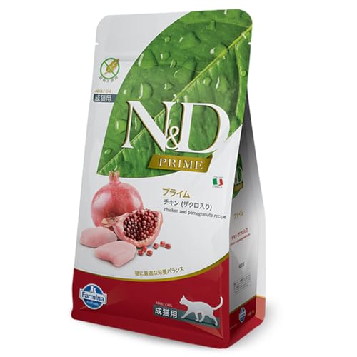 Farmina N&D Prime Adult Cat Food | Grain-Free, Low Glycemic | Chicken & Pomegranate |for a Strong Immune System| Complete Nutrition for Adult Cats | 0.3kg