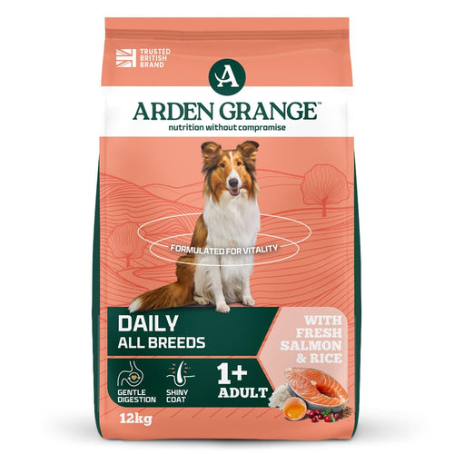 Arden Grange Dry Dog Food Adult Dog Salmon Rice 12 Kg