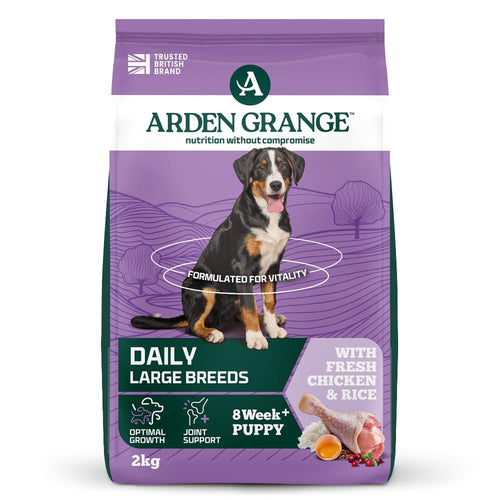 Arden Grange Large Breed Junior Puppy Pellet Dog Food Chicken Flavor 2 Kg 1 Count