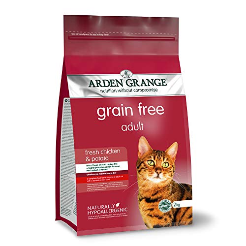 Arden Grange Chicken and Potato Grain Free Adult Cat Food, 2 Kg, Pellet