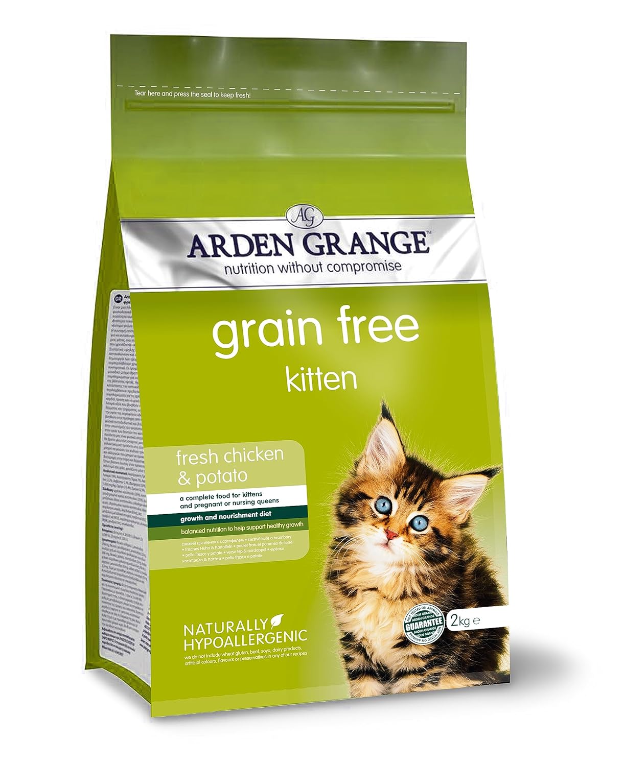 Arden Grange Dry Kitten Food Chicken Potato 2 Kg