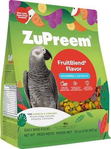 ZuPreem Fruitblend Flavor With Natural Flavors Avian Diets Medium & Adult Large Bird Food Pellet - 907 Gm