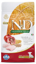 Farmina N D Ancestral Grain Puppy Mini Breed Dog Food Spelt Oats Chicken Pomegranate No Artificial Preservatives Complete Nutrition For Puppies 0 8kg