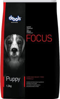 Drools Focus Premium Puppy Dry Dog Food 1.2kg Pack | Chicken Flavour | Growth & Intelligence | Digestive Health | Healthy Skin & Coat | Improves Immunity