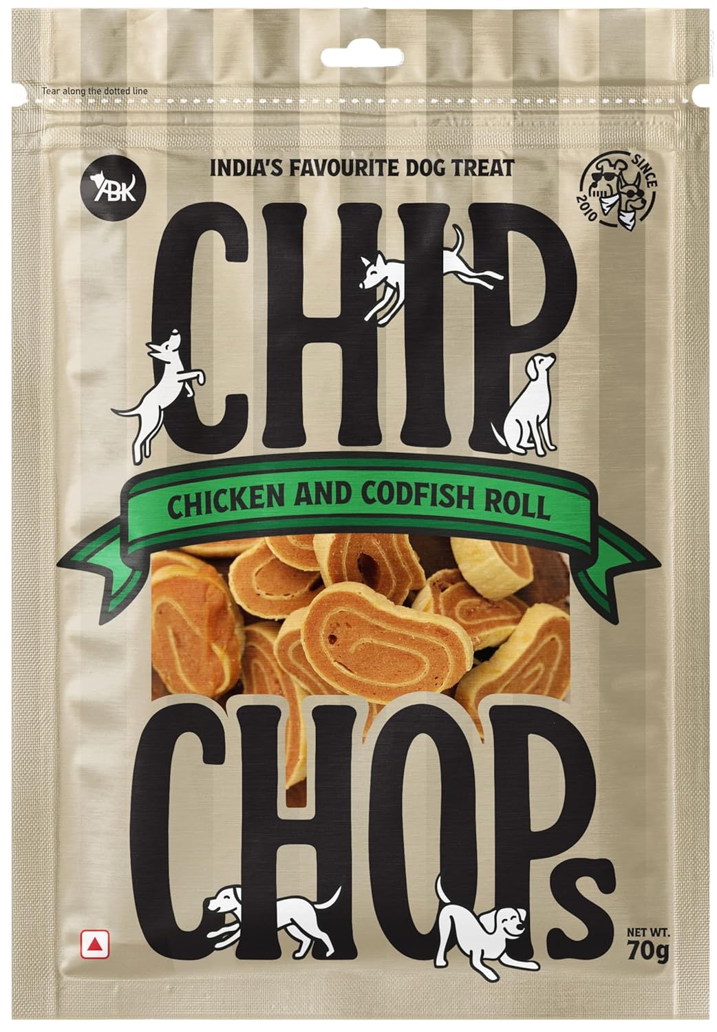 Chip Chops Chicken Codfish Rolls Dog Treats High Protein Dog Snacks Healthy Training Treats For Dogs Easily Digestible Suitable For All Breeds Puppies Adult Dogs 70g Pack