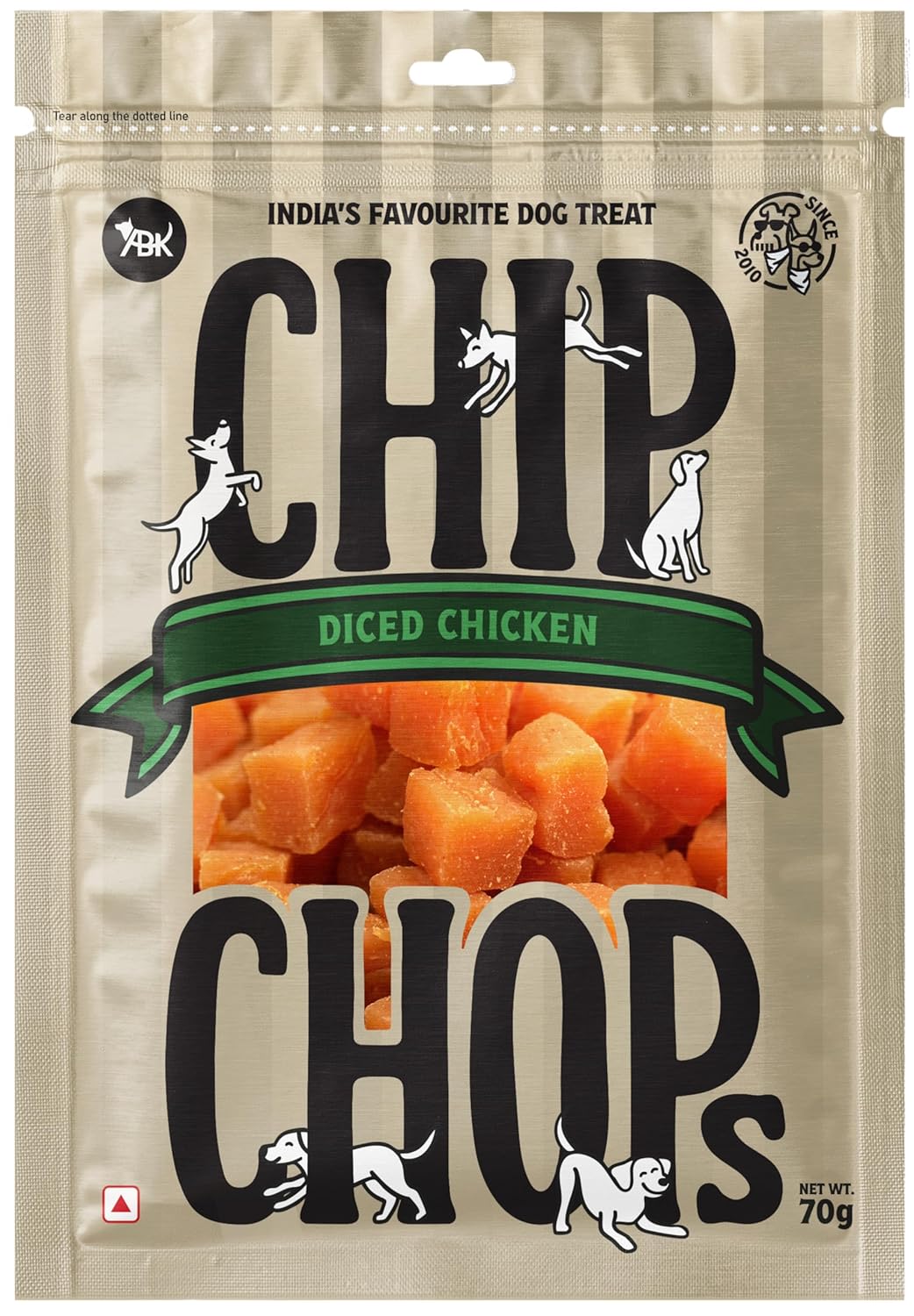 Chip Chops Diced Chicken Dog Treats High Protein Low Fat Healthy Dog Snacks Easily Digestible Nutritious Chicken Treats For All Breeds And Ages Training Reward Dog Food Supplement 70g Pack
