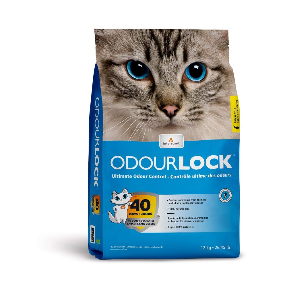 Odourlock Unscented Ultra Premium Cat Litter Blocks Ammonia For 40 Days Quick Absorption Dust Free Extra Hard Clumping Multi Cat Friendly Made In Canada 12kg