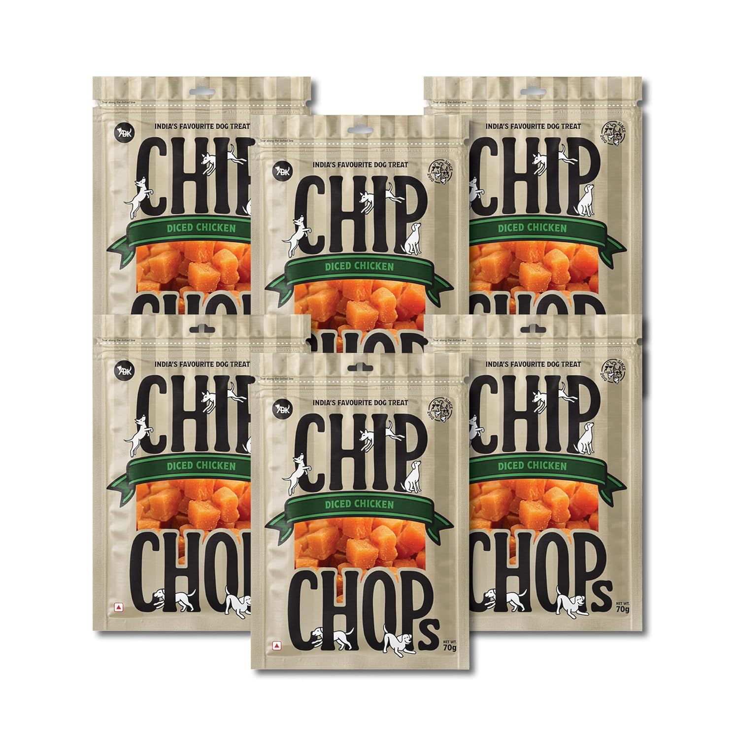 Chip Chops Diced Chicken Dog Snacks High Protein Easily Digestible Healthy Treats For Dogs Ideal For Training Rewards Everyday Nutrition 70g Pack Of 6