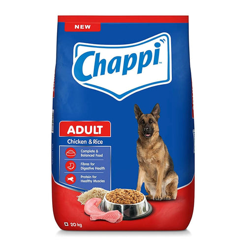 Chappi Adult 1 Years Dry Dog Food Chicken Rice 20 Kg Complete And Balanced Food For Adult Dogs