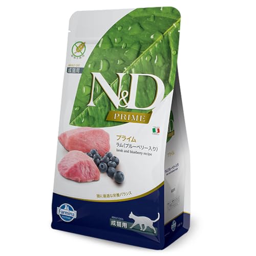 Farmina N&D Prime Adult Cat Food | Grain-Free | Lamb & Blueberry Protein Source|Low Glycemic | Complete Nutrition | 0.3kg