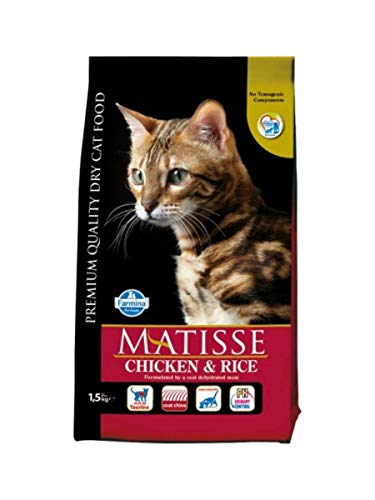 Farmina Matisse Chicken & Rice Cat Food | Complete & Balanced Nutrition | for Adult Cats | Highly Digestible| 1.5kg