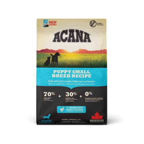 Acana Puppy Small Breed Dry Dog Food, Grain Free Dry Dog Food for Puppies, Fresh or Raw Ingredients, 2 kg