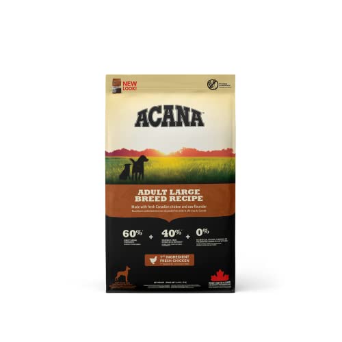 Acana Adult Large Breed Dry Dog Food, Grain Free Dog Food for All Life Stages, Fresh or Raw Ingredients, 11.4 KG