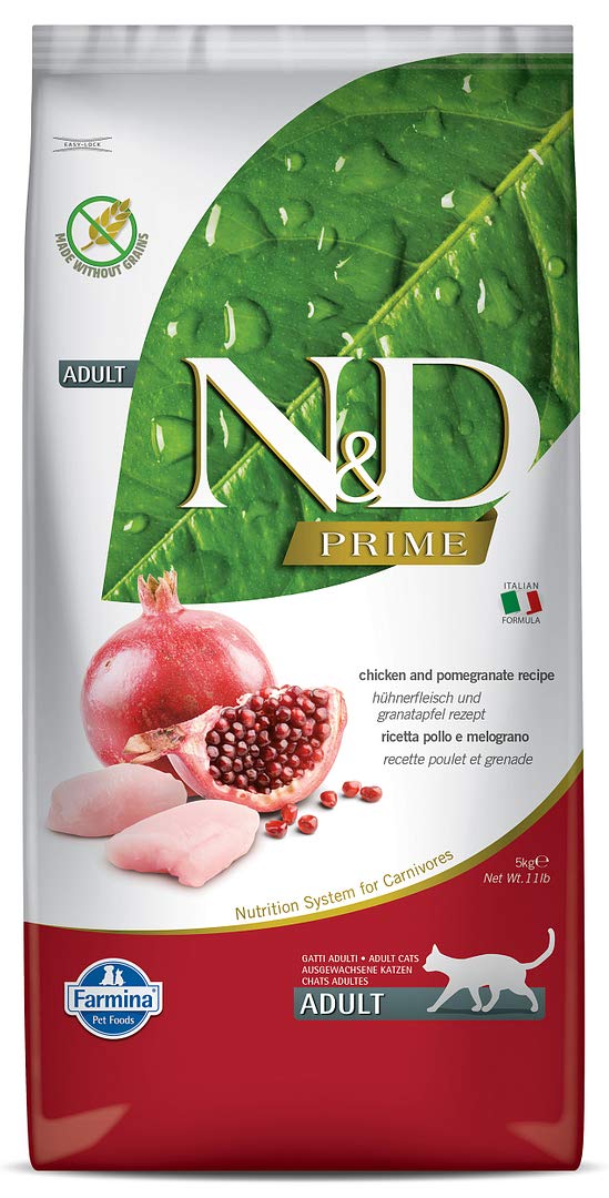 Farmina Pet Foods N D Grain Free Chicken And Pomegranate Adult Cat Food Pocket Deo For Dogs Free 5 Kg Dry
