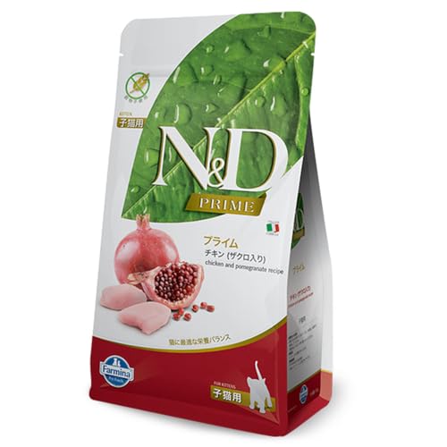 FARMINA N&D Prime Dry Cat Food, Kitten, Grain-Free, 0.3-kg, Chicken and Pomegranate