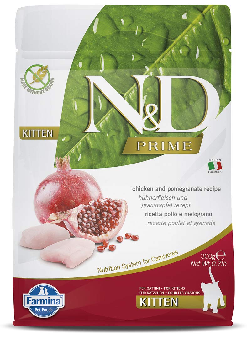 Farmina N D Prime Dry Cat Food Kitten Grain Free 0 3 Kg Chicken And Pomegranate