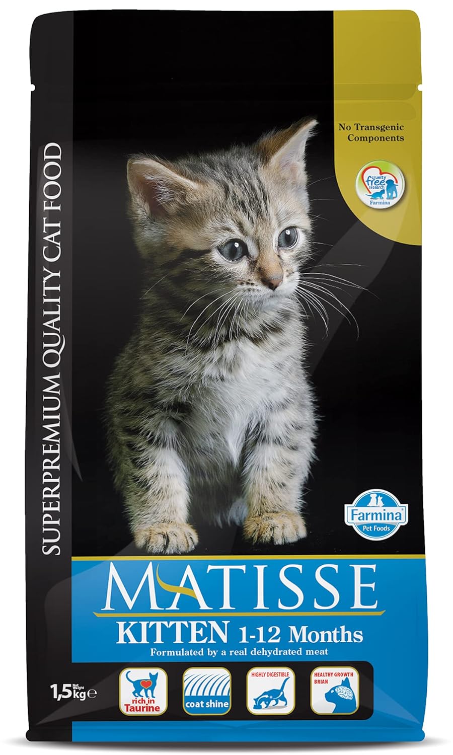 Farmina Matisse Kitten Food Complete Balanced Nutrition For Kittens 1 12 Months Supports Healthy Growth Brain Development 1 5kg