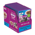 whiskas Kitten Wet Cat Food (2-12 Months), Tuna In Jelly Flavour, 12 Pouches (12 X 85G), 1 Count