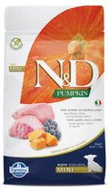 Farmina N D Pumpkin Puppy Mini Dog Food Lamb Blueberry Pumpkin Rich In Anti Oxidants Complete Food For Puppies 0 8kg No Artificial Preservatives