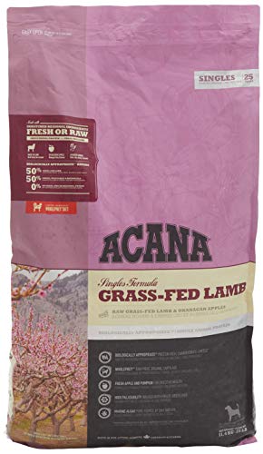 Acana Grass-Fed Lamb Dry Dog Food, Grain Free Dog Food for All Life Stages, Fresh or Raw Ingredients, 11.4 kg