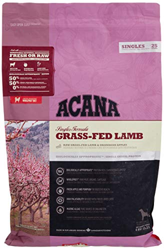 Acana Grass-Fed Lamb Dry Dog Food, Grain Free Dog Food for All Life Stages, Fresh or Raw Ingredients, 6 kg