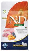 Farmina N D Pumpkin Adult Mini Dog Food Lamb Blueberry Pumpkin Rich In Anti Oxidants Complete Food For Adult Dogs 0 8kg No Artificial Preservatives