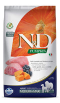 Farmina N D Pumpkin Adult Medium Maxi Dog Food Lamb Blueberry Pumpkin Rich In Anti Oxidants Complete Food For Adult Dogs 2 5kg No Artificial Preservatives