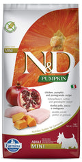Farmina N D Pumpkin Adult Mini Dog Food Chicken Pomegranate Pumpkin Rich In Anti Oxidants Complete Food For Adult Dogs 7kg No Artificial Preservatives