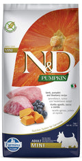 Farmina N D Pumpkin Adult Mini Dog Food Lamb Blueberry Pumpkin Rich In Anti Oxidants Complete Food For Adult Dogs 7kg No Artificial Preservatives