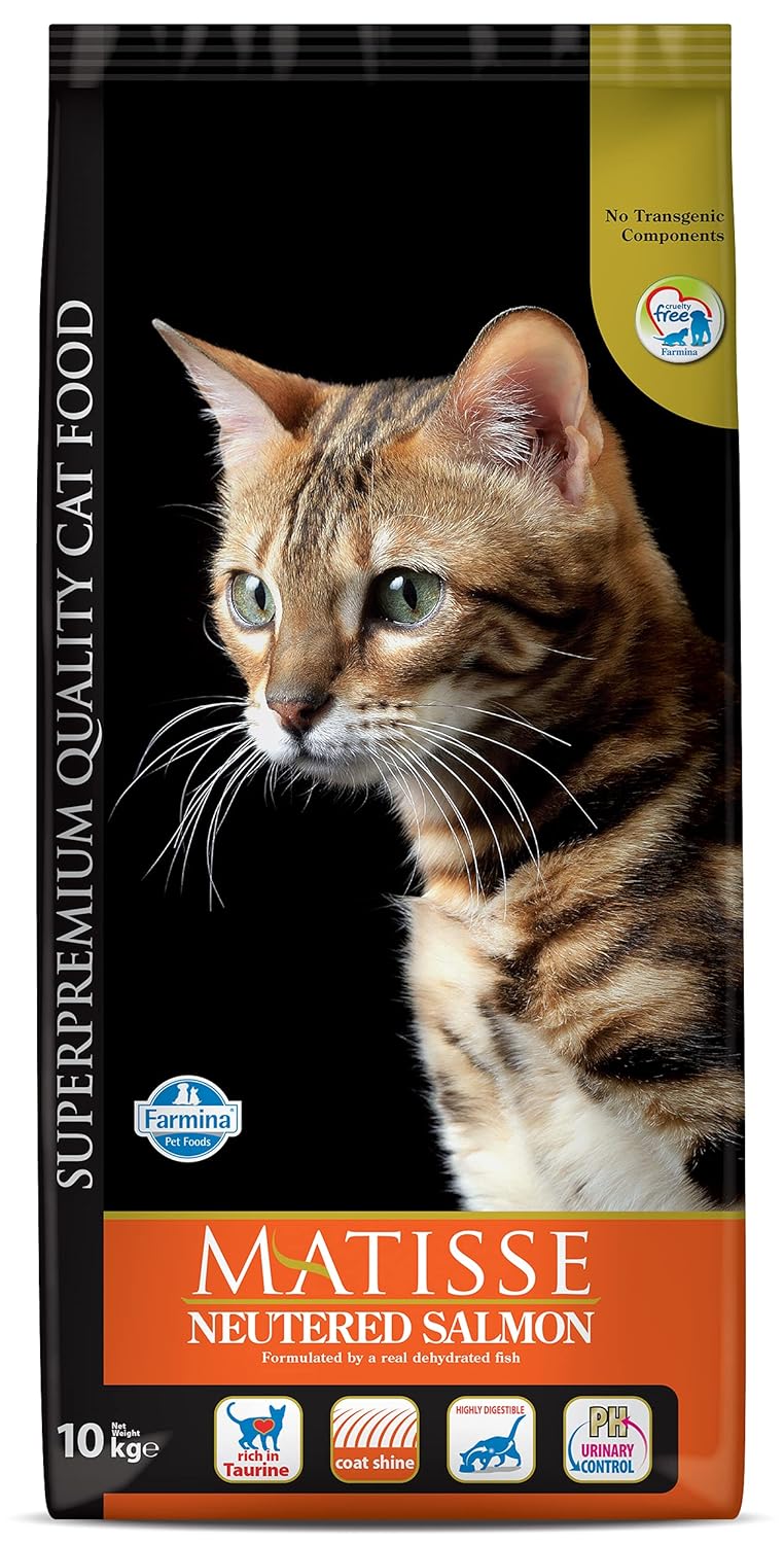 Farmina Matisse Dry Cat Pet Food Neutered Adult 10 Kg Salmon