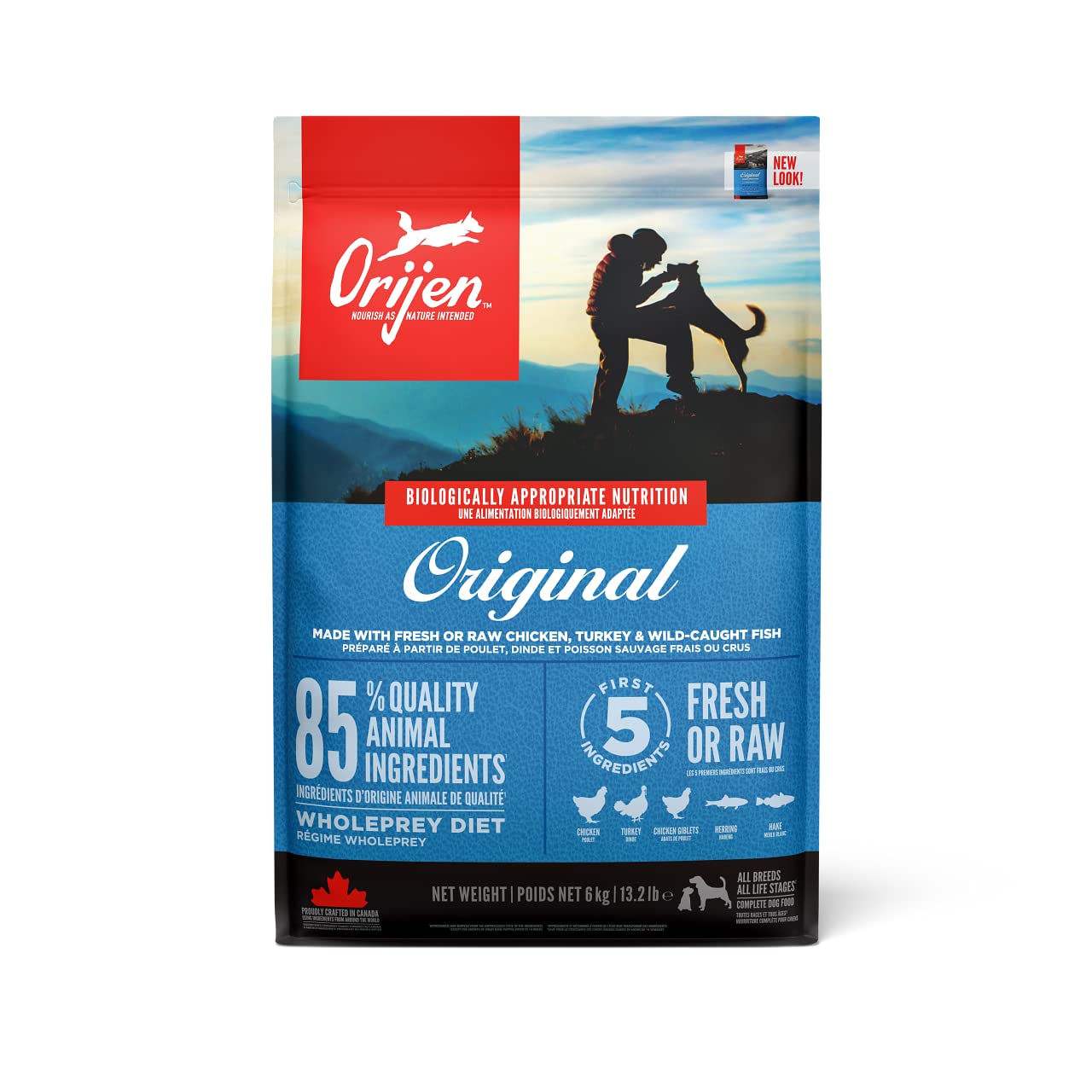 Orijen Original Dry Dog Food Grain Free Dog Food For All Life Stages Fresh Or Raw Ingredients 6 Kg
