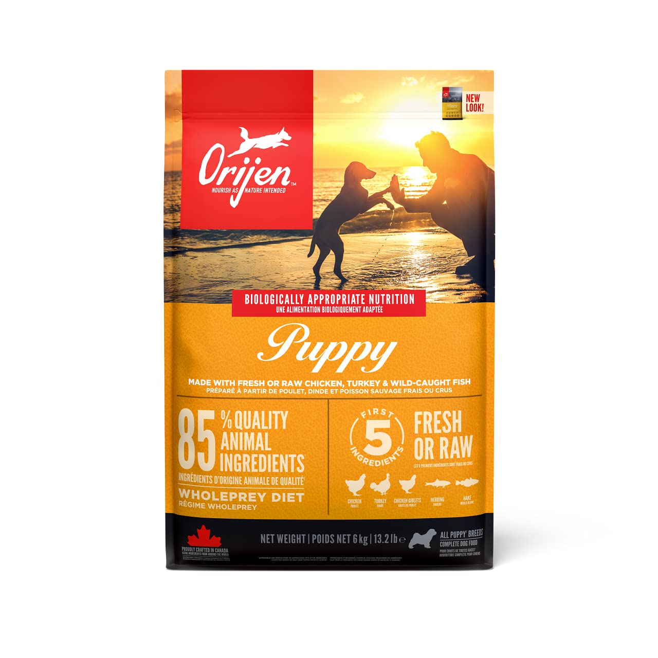 Orijen Puppy Dry Dog Food Grain Free Dry Dog Food For Puppies Fresh Or Raw Ingredients 6 Kg