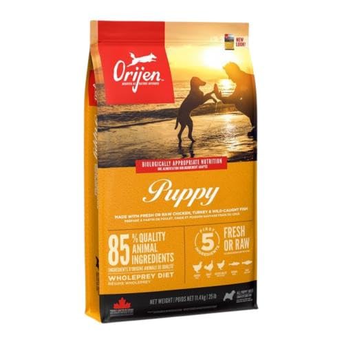 ORIJEN Puppy Dry Dog Food, Grain Free Dry Dog Food for Puppies, Fresh or Raw Ingredients, 11.4 Kg