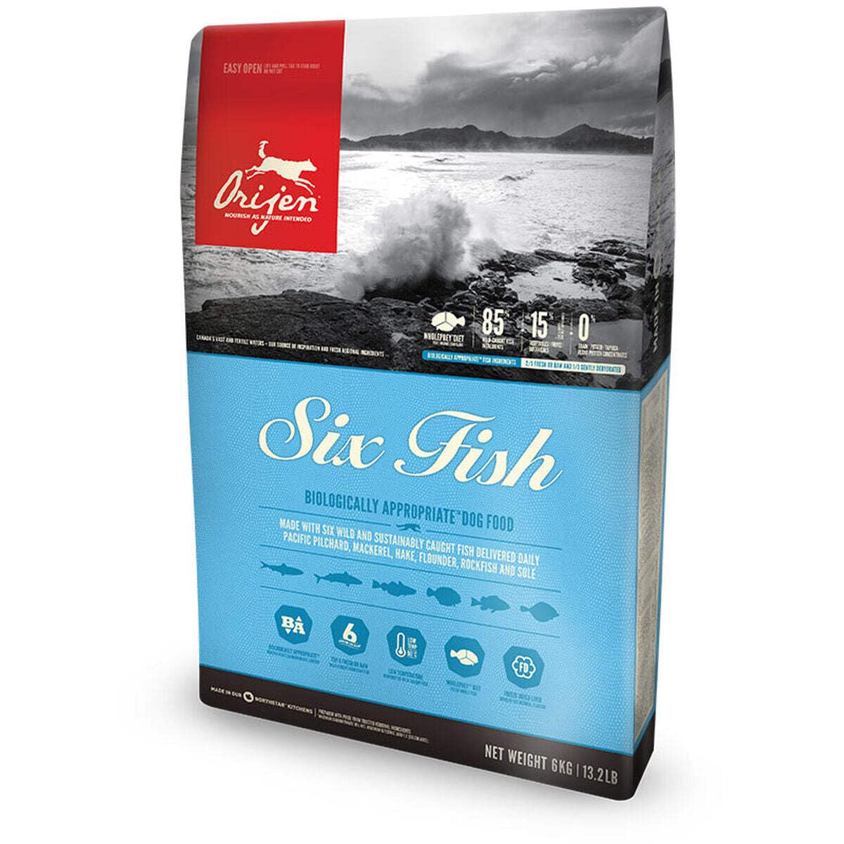 Orijen Six Fish Dry Dog Food Grain Free And Chicken Free Dog Food Fresh Or Raw Ingredients 11 4 Kg All Life Stages