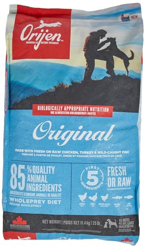 ORIJEN Original Dry Dog Food, Grain Free Dog Food for All Life Stages, Fresh or Raw Ingredients, 11.4 Kg