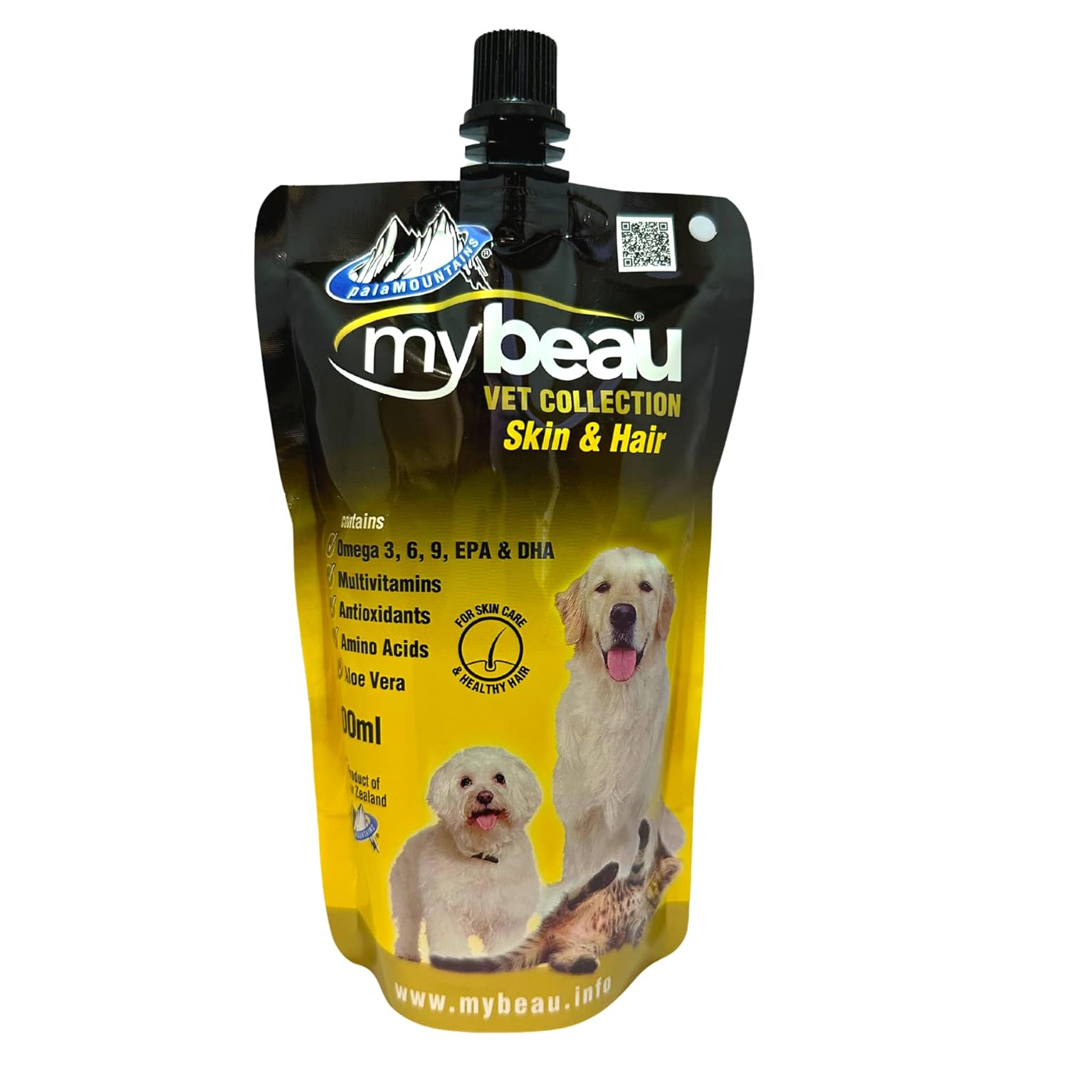 Palamountains My Beau Skin Hair Supplement For Dogs Cats Aloe Vera Omega 3 6 Flaxseed Salmon Oils 99 5 Absorption Supports Skin Coat Nails Immunity 300ml