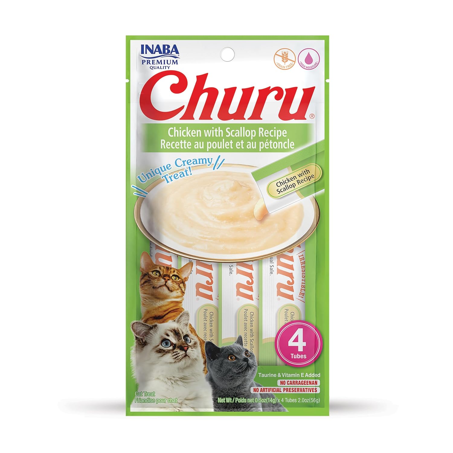 Inaba Usa605 Chur Cat Treat With Added Vitamin E One Size 4 5 Oz