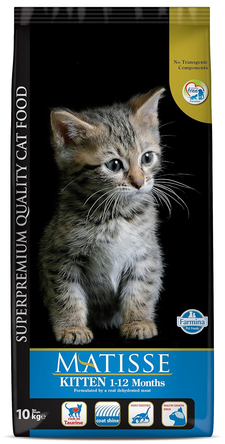 Farmina Matisse Kitten Food Complete Balanced Nutrition For Kittens 1 12 Months Supports Healthy Growth Brain Development 10kg