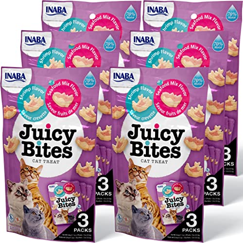 Juicy Bites by INABA Cat Treat - Shrimp & Seafood Mix Flavour 6-Packs