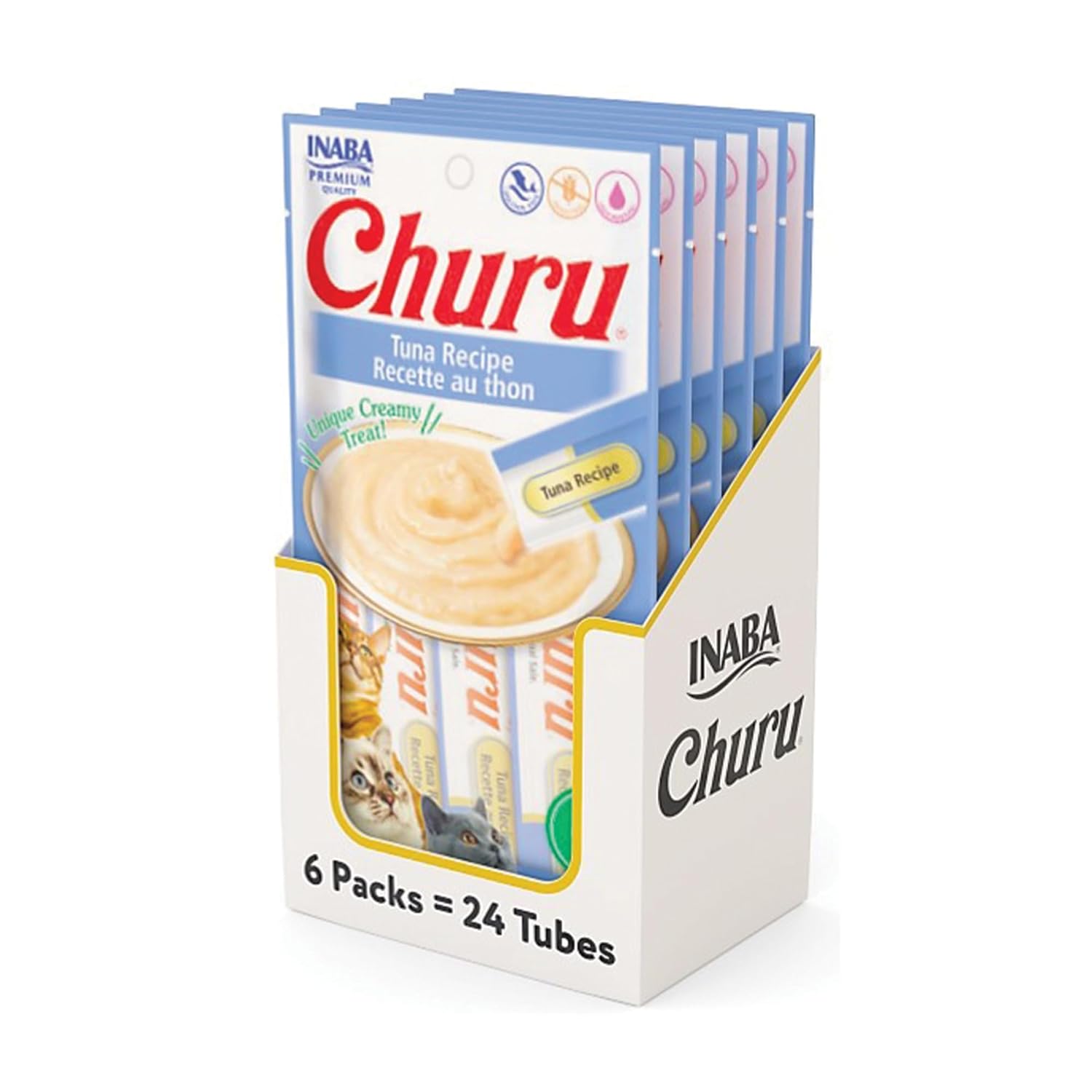 Tuna Recipe 6 Pack Churu Lickable Cat Treat Creamy Puree