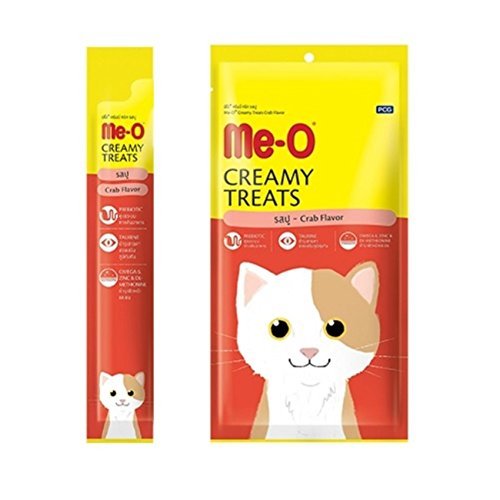 Me O Adult Cat Food Wet Creamy Treats Crab 60 G Pack Of 12
