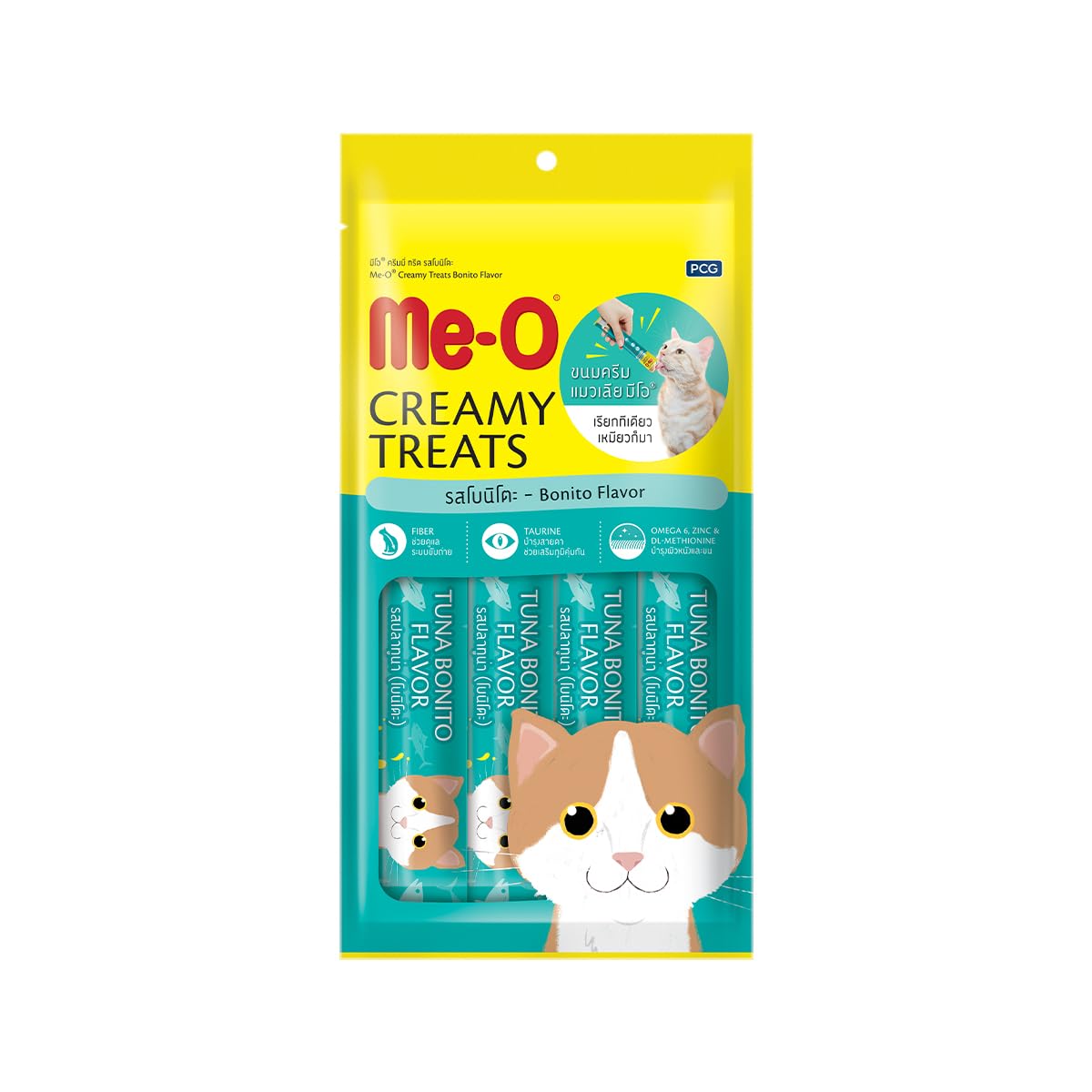 Me O Adult Creamy Treats Bonito Flavor Cat 60 G Pack Of 12 720 G